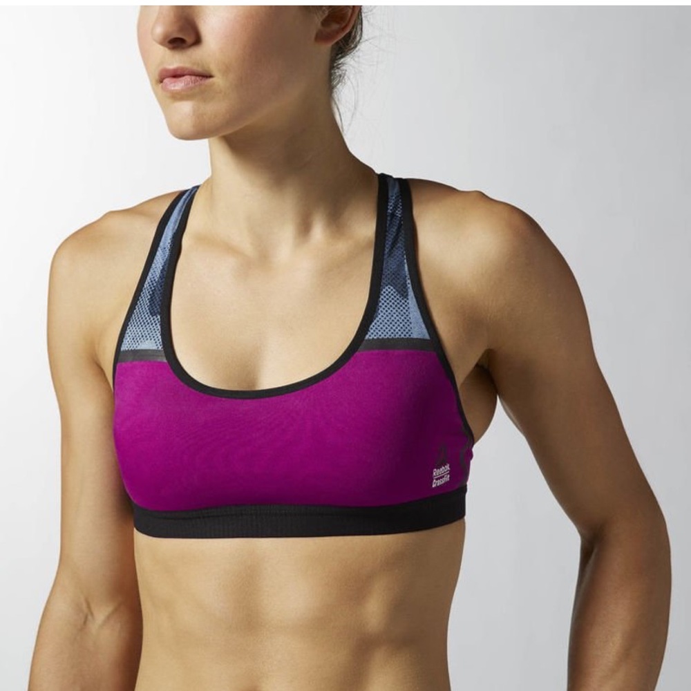 Reebok purple and Black Sports Bra